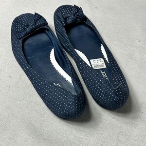 NEW Dexter Women’s Size 8.5 Navy Polka Dot Flats B